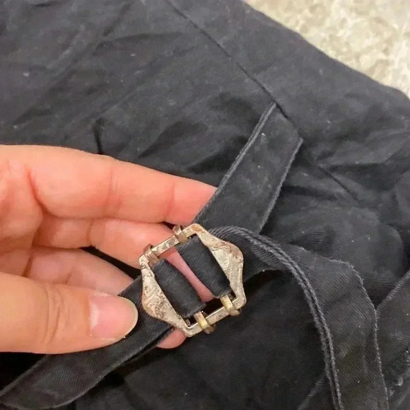 Goth black  denim vest - Picture 2 of 5